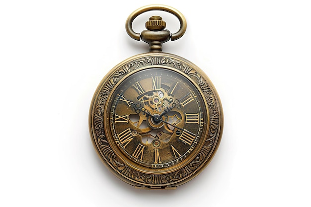 Pocket Watch Isolated In Transparent Background