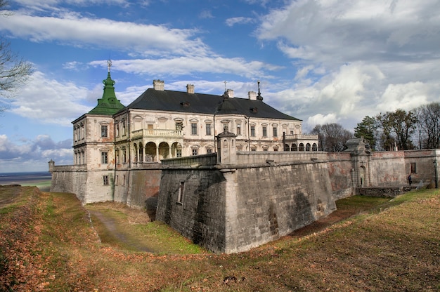 Podgoretski castle17th-century in sunset autumn light. Pidgirts