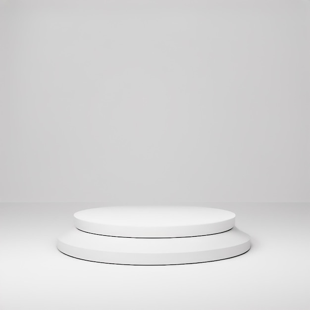 Podium in abstract white composition for product white background product