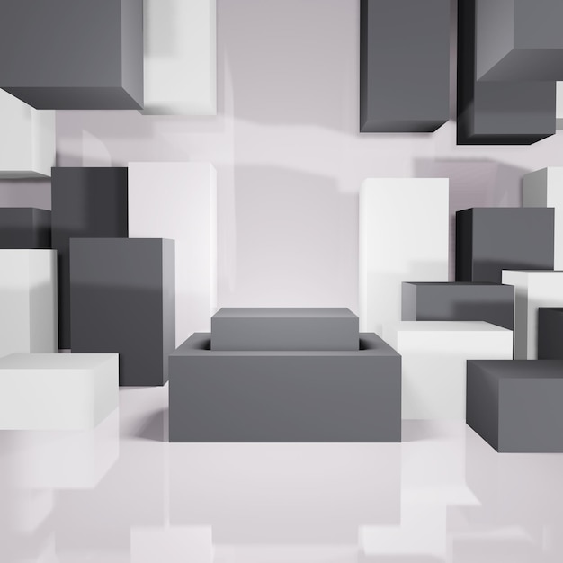 Podium Background Produt Design White Cube