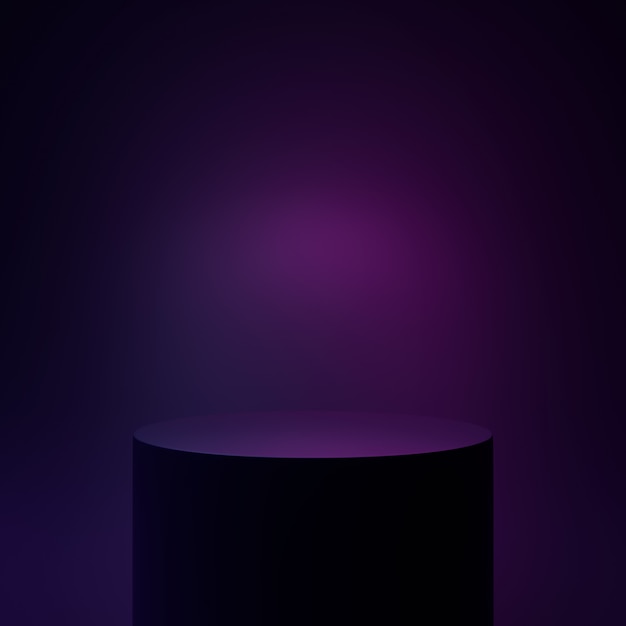 Podium Cylinder Neon Black light futuristic