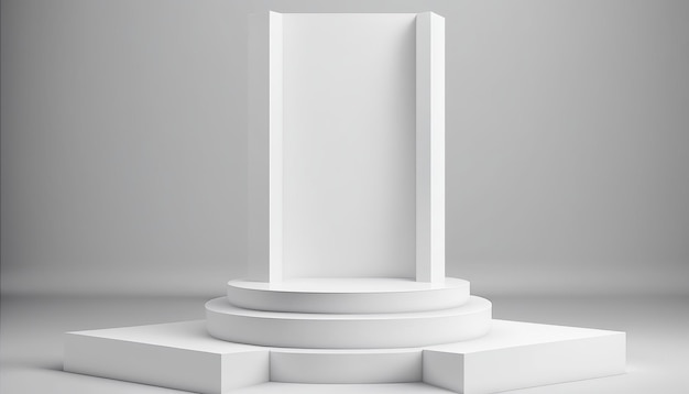 Podium mockup isolated on background Generative Ai