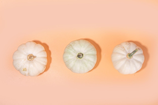 Podium or pedestal with pumpkins