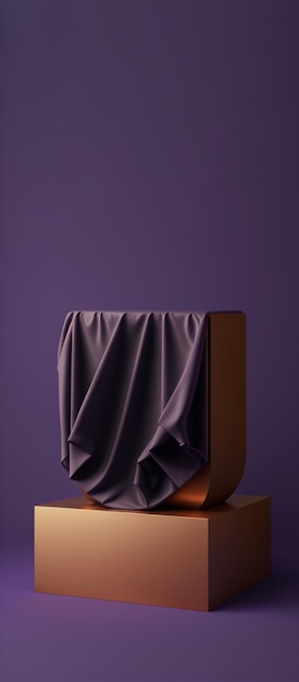 Podium for product advertisement or restaurant menus minimalist design