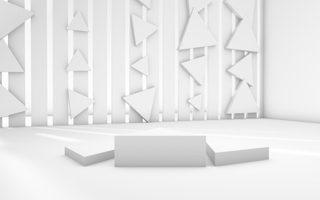 Podium for winners standing blank 3d product presentation background