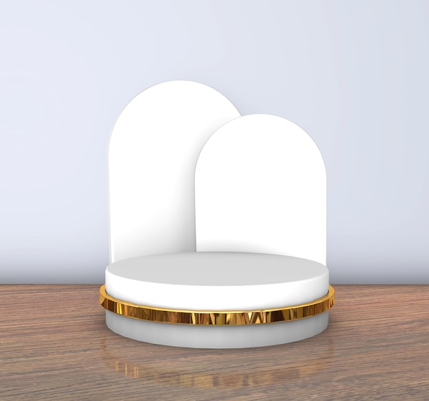 Podium for winners standing blank 3d product presentation background