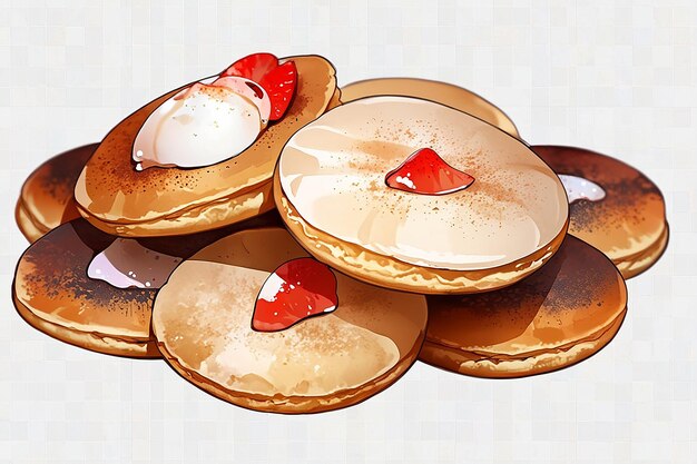 Photo poffertjes on transparent background