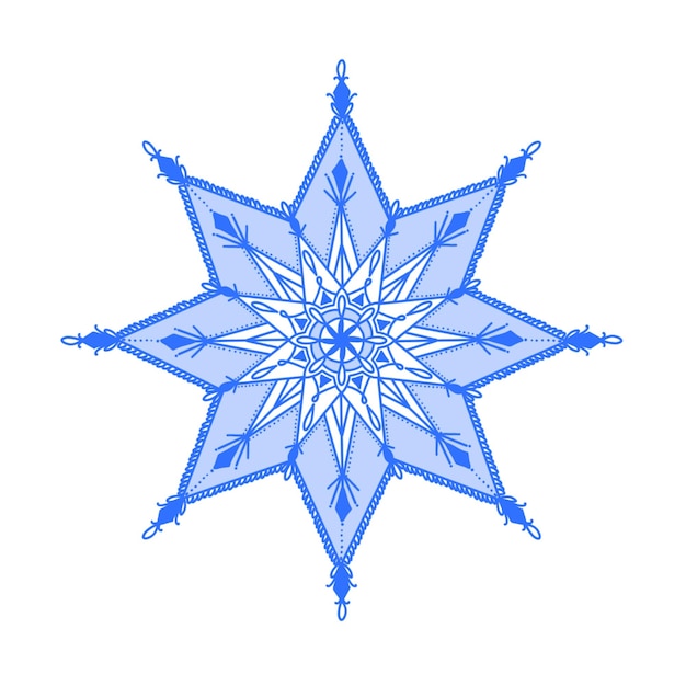 Pointed snowflake illustration