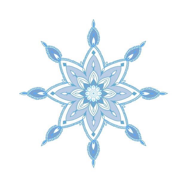 Pointed snowflake illustration