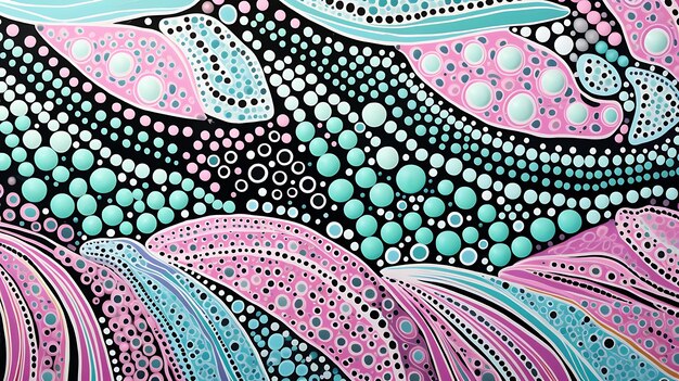 Photo pointillist pastel sea pattern metamorphosis