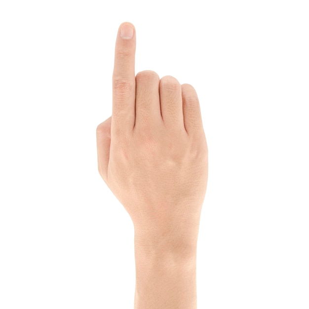 Pointing fingers, Hand gesture isolated on white background, Clipping path Included.