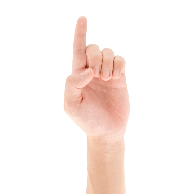 Pointing fingers, Hand gesture isolated on white background, Clipping path Included.