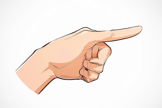 Photo pointing hand right isolated vector illustration