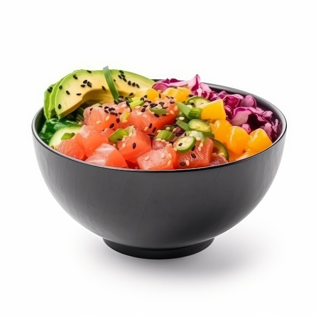 Poke bowl isolated Illustration AI Generative