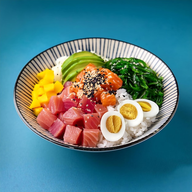 Photo poke foods united statesa bowl of food with a variety of food on it