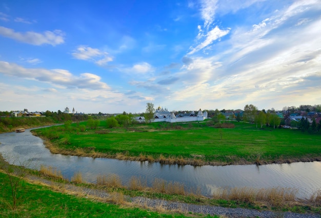 Pokrovsky Convent on the river bank