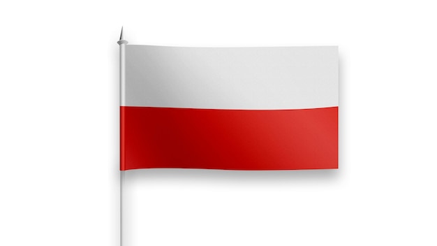 poland flag on a white background