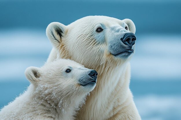 Photo polar bear family