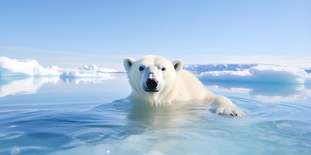 Polar bear on ice contributing to healthy ecosystems Polar bear on ice healthy ecosystems ice