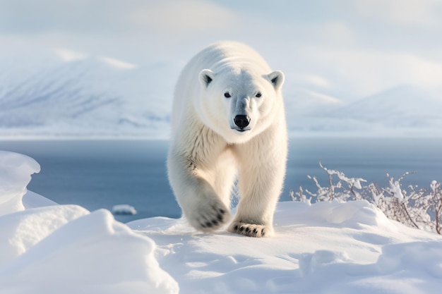 Polar bear on the ice