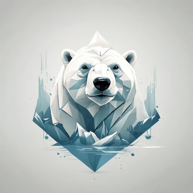 polar bear logo in vector