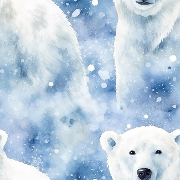 Polar bears in the snow wallpaper