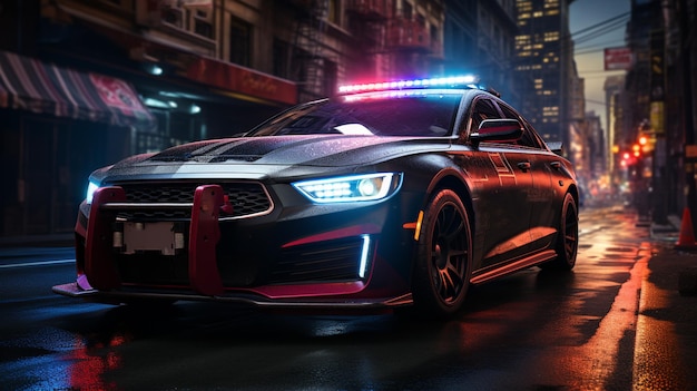 Police car Generative Ai