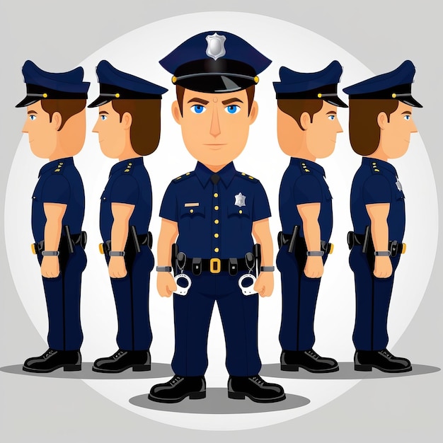 police cartoon character