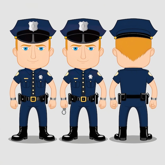 police cartoon character