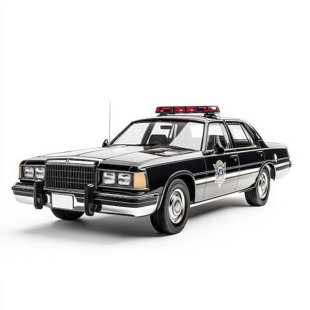 Police Cruiser isolated on a solid white background