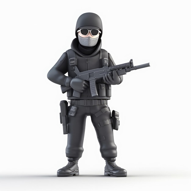 Police office cartoon figurine