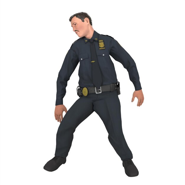 Police officer 3d modelling