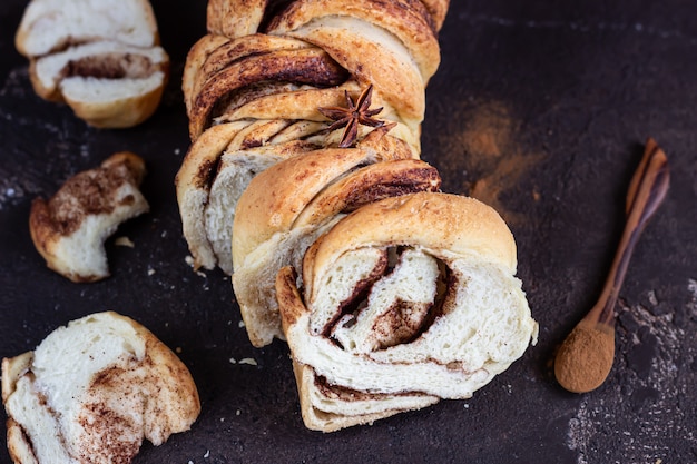 Polish cinnamon brioche bread