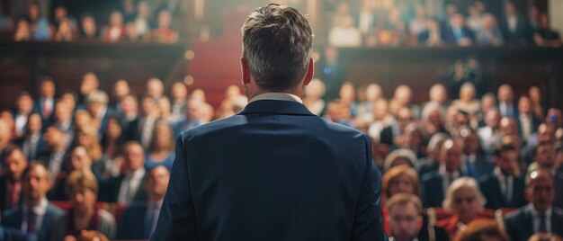 Photo a political leader addressing a crowd with determined gestures 8k uhd