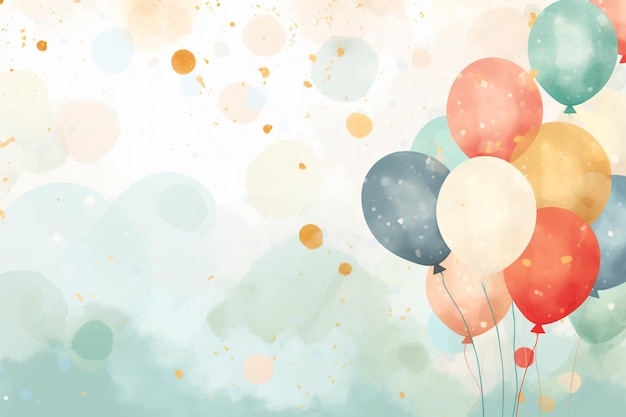 Photo polka dot balloons background with gentle textures birthday background celebration theme