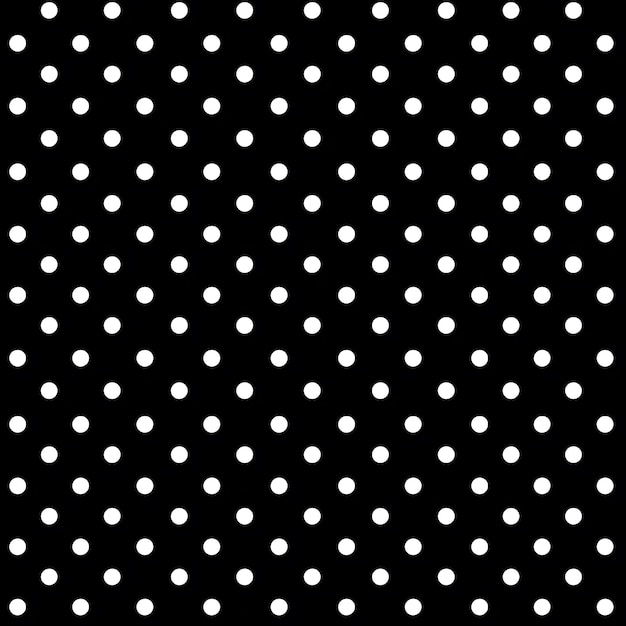 Photo polka dot wallpaper with white polka dots on a black background