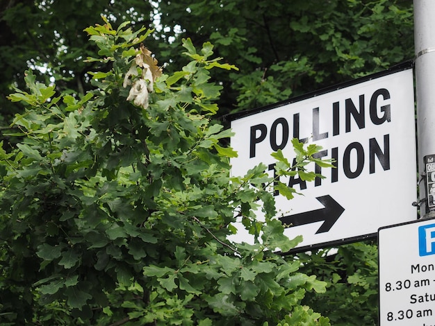 Polling station in London