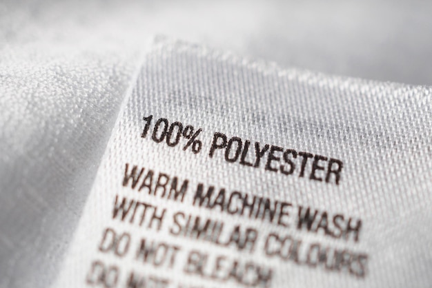 Polyester fabric Clothing label with laundry instructions