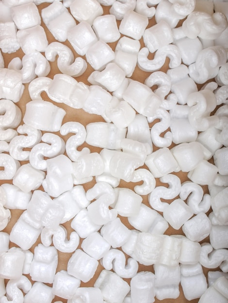 Polystyrene beads for insulation useful as a background