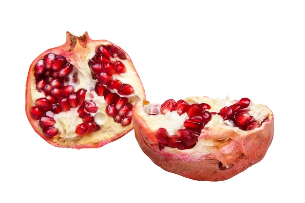 Pomegranate fruit  isolated on white