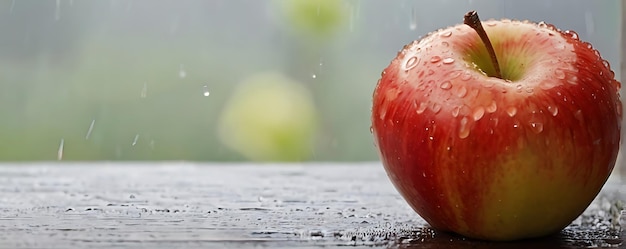 Photo a pomegranate is on a wooden table