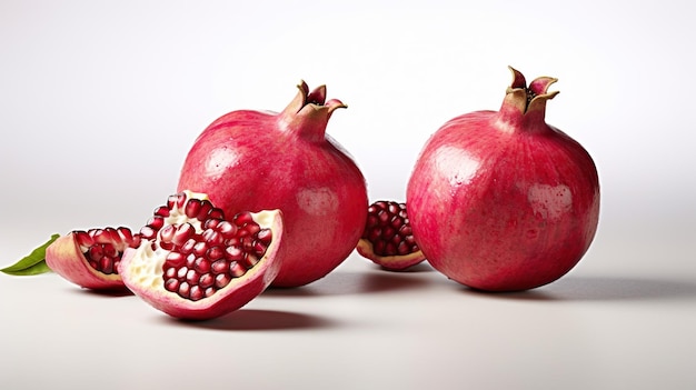 Pomegranate isolated on white