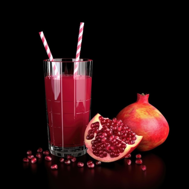 pomegranate juice in studio background