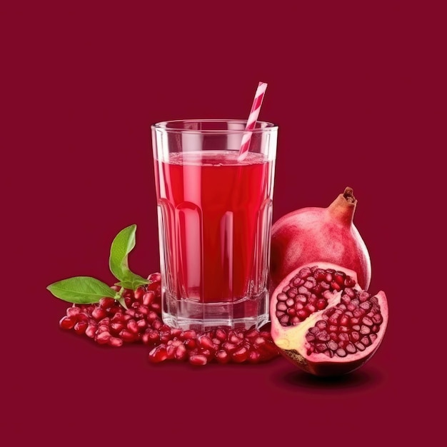 Pomegranate Juice with studio background