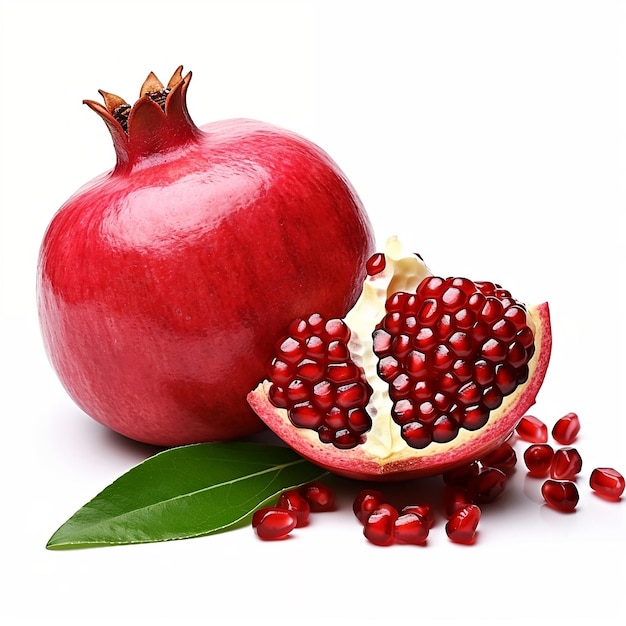 pomegranate photo isolated white background