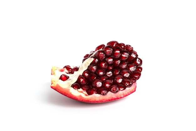 Pomegranate seeds isolated on white background. Pomegranate. High quality photo