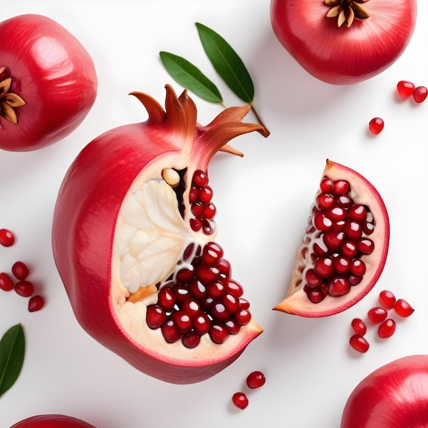 a pomegranate with the word pomegranate on the top