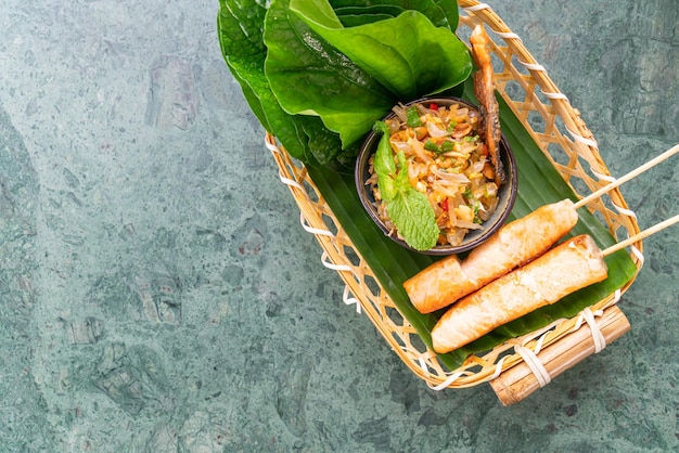 Pomelo salad with grilled salmon