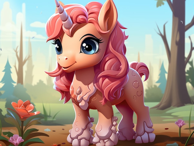 Pony vector HD 8K Vector illustration wallpaper