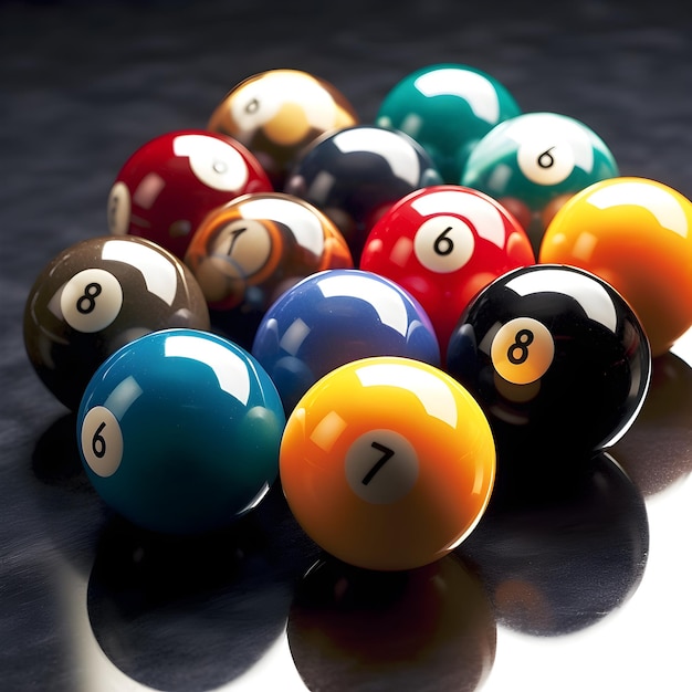 A pool ball with the number 7 on it